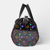 Farbige Sterne Schwarz  Duffle Bag (Rechts)