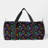 Farbige Sterne Schwarz  Duffle Bag (Rückseite)