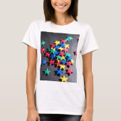 Farbige Sterne T-Shirt (Vorderseite)