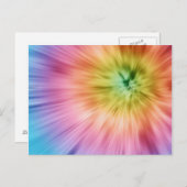 Farbige Sternexplosion Gefärbte Krawatte Postkarte (Vorne/Hinten)