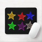 Farbige Sterntasten Mousepad (Mit Mouse)