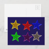 Farbige Sterntasten Postkarte (Vorne/Hinten)