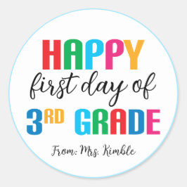 Farbige Sticker für die 3. Klasse