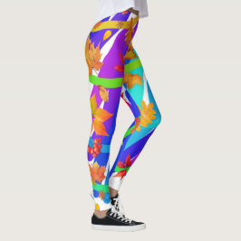 farbige Sticks von Blätter Leggings