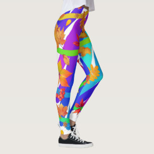 farbige Sticks von Blätter Leggings