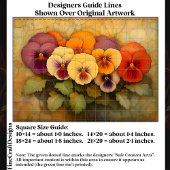 Farbige Stiefmütterchen auf der EF9R-Dekoupage im  Seidenpapier