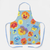 Farbige Stiefmütterchen-Blumen-Schürze im Frühling Schürze (Vorderseite)