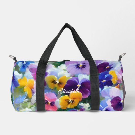Farbige Stiefmütterchen Duffle Bag (Vorderseite)