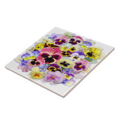 Farbige Stiefmütterchen Fliese (Seite)