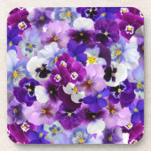 Farbige Stiefmütterchen, Hübsche Blume, Getränkeuntersetzer (Vorderseite)