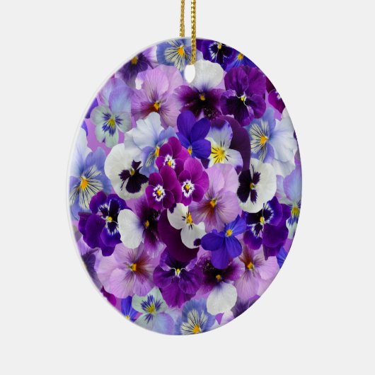 Farbige Stiefmütterchen, Hübsche Blume, Keramik Ornament (Rechts)