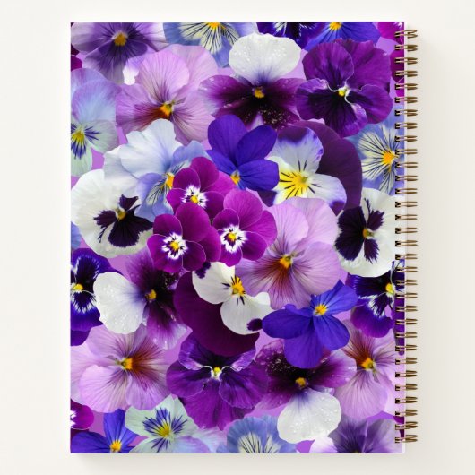 Farbige Stiefmütterchen, Hübsche Blume, Notizblock (Rückseite)