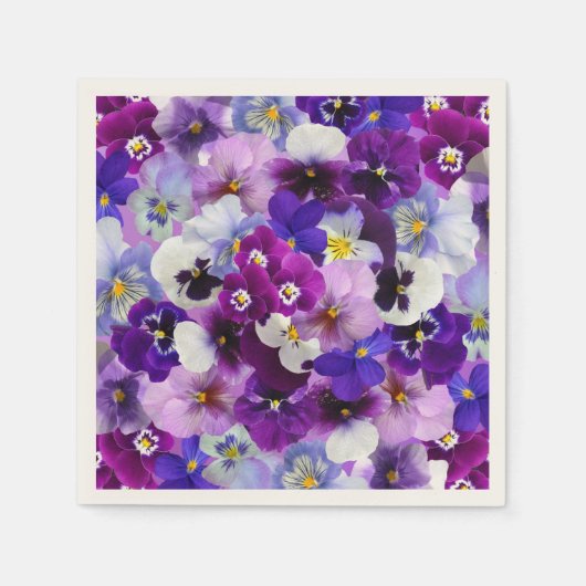 Farbige Stiefmütterchen, Hübsche Blume, Serviette (Vorderseite)