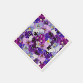 Farbige Stiefmütterchen, Hübsche Blume, Serviette (Ecke)