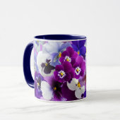 Farbige Stiefmütterchen, Hübsche Blume, Tasse (Vorderseite Links)