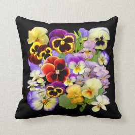 Farbige Stiefmütterchen Kissen