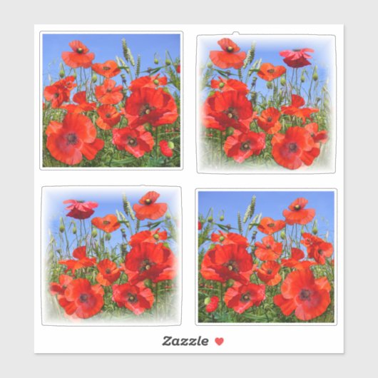 Farbige Stiefmütterchen Kontrastkleber Aufkleber (Blatt)