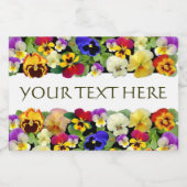 Farbige Stiefmütterchen Lebensmitteletikett (Einzelnes Label)