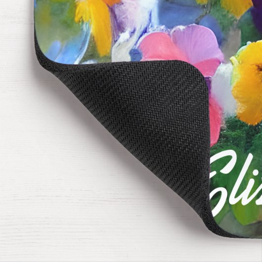 Farbige Stiefmütterchen Mousepad (Ecke)