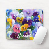 Farbige Stiefmütterchen Mousepad (Mit Mouse)