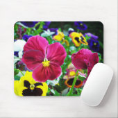 Farbige Stiefmütterchen Mousepad (Mit Mouse)