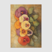 Farbige Stiefmütterchen über das Alter EF9L Dekoup Seidenpapier (Vorderseite)