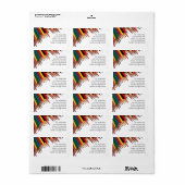 Farbige Stift Ecke Kunstlehrer Info Labels Adressaufkleber (Vorne)