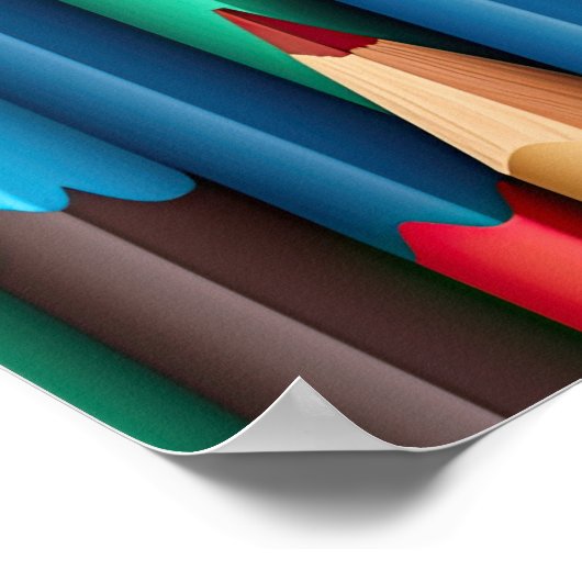 Farbige Stifte Art Poster (Ecke)