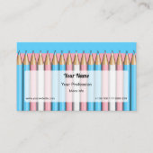 Farbige Stifte auf der transgender-stolze Flagge Visitenkarte (Vorderseite)