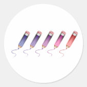 Farbige Stifte Aufkleber (Vorderseite)