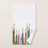 Farbige Stifte Badhandtuch Set (Handtuch)