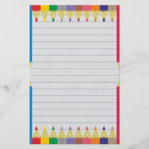 Farbige Stifte Briefpapier
