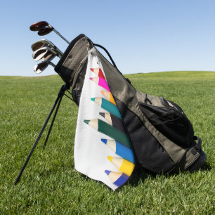 Farbige Stifte Golfhandtuch