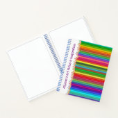 Farbige Stifte Happy Bright Fun Kids Monogram Notizblock (Innenseite)