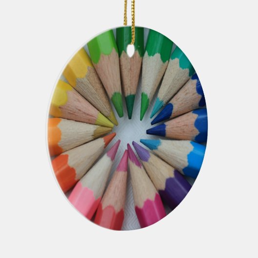 Farbige Stifte Keramikornament (Rechts)