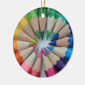 Farbige Stifte Keramikornament (Links)