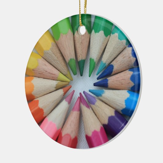 Farbige Stifte Keramikornament (Links)