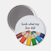 Farbige Stifte Kunstdarstellung Magnet (Vorderseite/Rückseite)