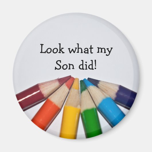 Farbige Stifte Kunstdarstellung Magnet (Vorne)