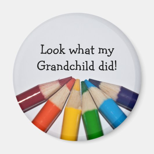 Farbige Stifte Kunstdarstellung Magnet (Vorne)