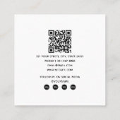 Farbige Stifte Kunstlehrer Nachhilfe Quadratische Visitenkarte (Rückseite)