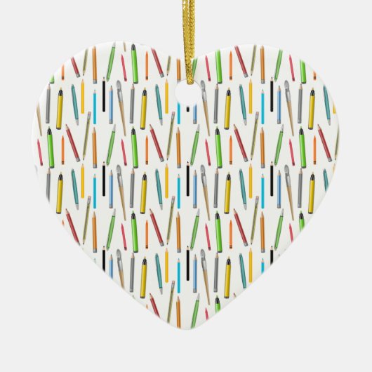 Farbige Stifte Künstler Brushes Markers Kunst Keramik Ornament (Vorne)