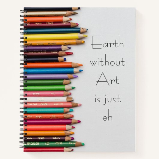 Farbige Stifte malen mehrfarbiges Künstlerjournal Notizblock (Vorderseite)