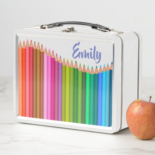 Farbige Stifte Metall Lunch Box (Beispiel)