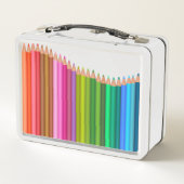 Farbige Stifte Metall Lunch Box (Rückseite)