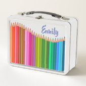 Farbige Stifte Metall Lunch Box (Vorderseite)