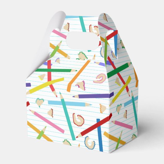 Farbige Stifte Muster Geschenkschachtel (Vorderseite)