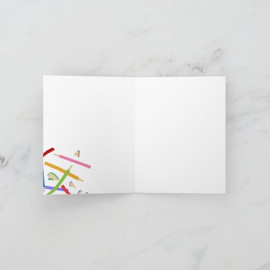 Farbige Stifte Muster Karte (Innenseite)