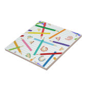 Farbige Stifte Muster Kinder Fliese (Seite)