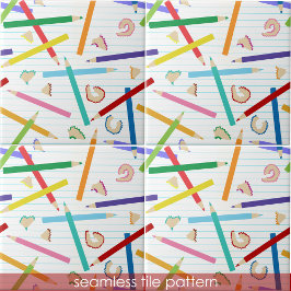 Farbige Stifte Muster Kinder Fliese